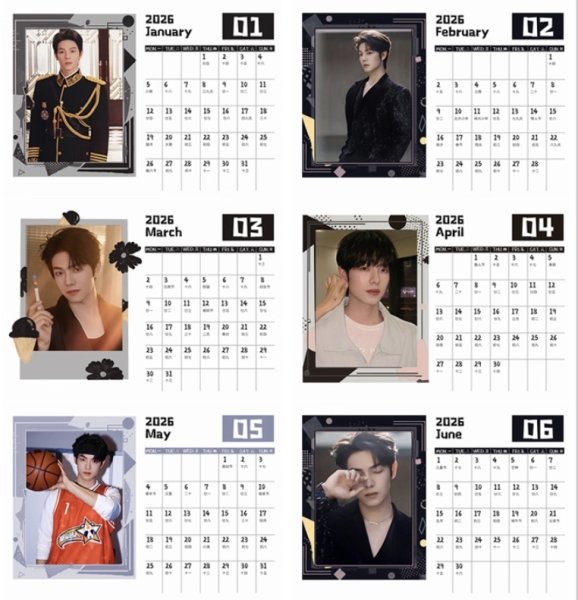 画像2: 曾辉 ゼン・フイ ゼンフイ ZENGHUI 2026年 カレンダー 010 (2)