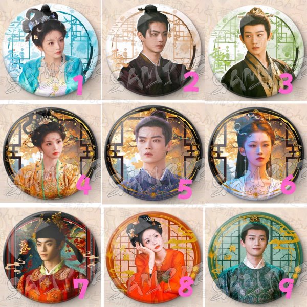 画像1: 子夜归 子夜帰 缶バッジ 許凱 许凯 シュー・カイ シューカイ XuKai 田曦薇 ティエン・シーウェイ ティエンシーウェイ TianXiwei 009 (1)