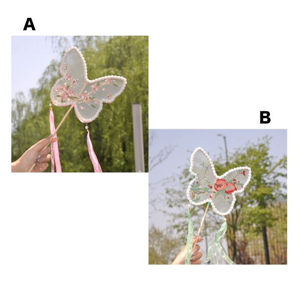 画像3: 中国雑貨 団扇 うちわ 004 刺繍 (3)