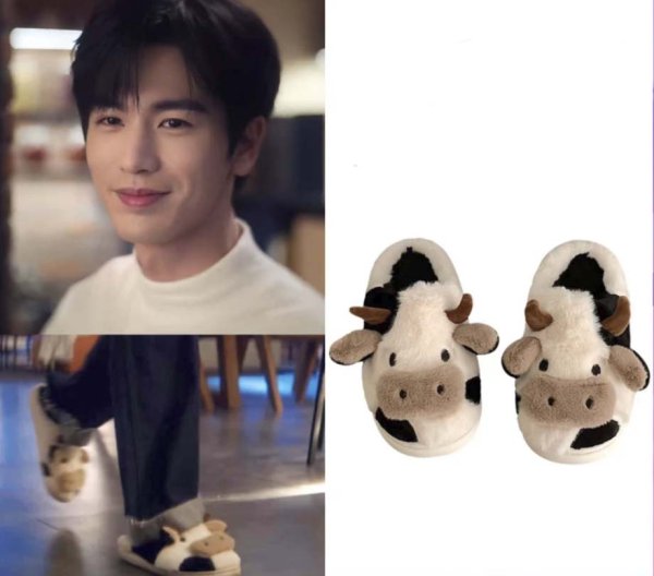 画像1: 爱你 ハースーイェ 何苏叶 とお揃いスリッパ    愛你 愛する TheBestThing ジャン・リンホー 张凌赫 ジャンリンホー 張凌赫 (1)