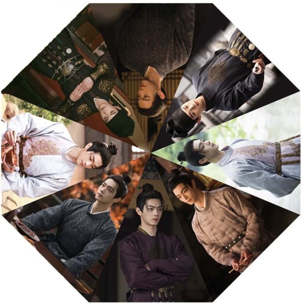 画像1: 子夜归 子夜帰  梅逐雨 折りたたみ傘 019 許凱 许凯 シュー・カイ シューカイ XuKai  (1)