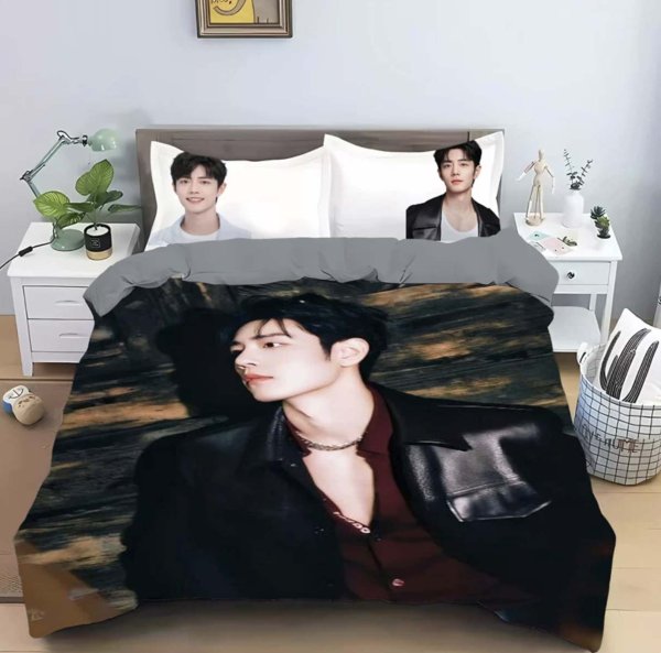 画像1: 肖战 シャオジャン 布団カバー＋枕カバー2個 肖戦 XiaoZhan 寝具 (1)