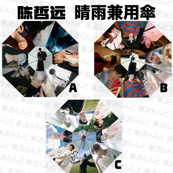 画像1: 陳哲遠 晴雨兼用折り畳み傘  チェン・ジョーユエン 陈哲远  Chen Zheyuan 008 (1)