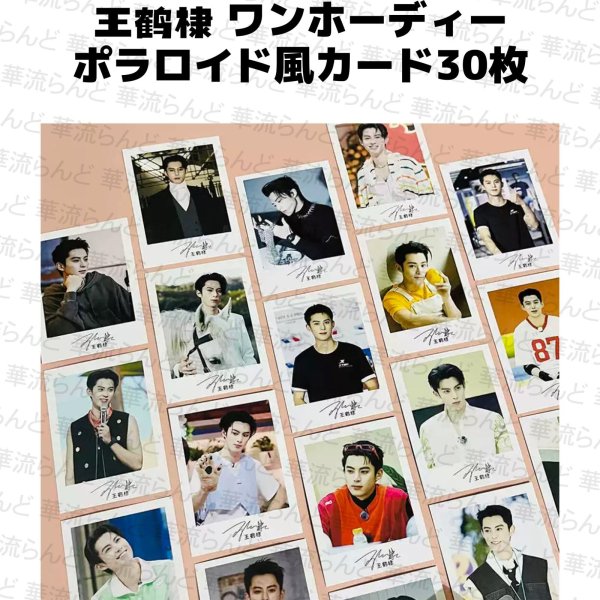 画像1: 王鶴棣 ワンホーディー ポラロイド風カード30枚セット  033 王鹤棣 (1)