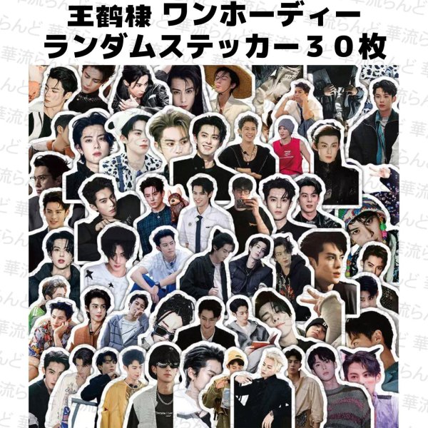 画像1: 王鶴棣 ワンホーディー ランダムステッカー30枚セット  038 王鹤棣 (1)