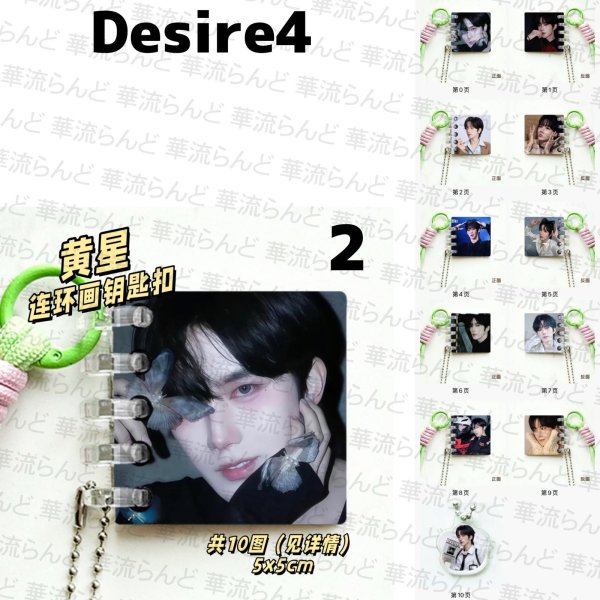 画像3: Desire4 アクリルキーホルダーミニ写真集 031  黄星 ホアンシン チウディンジエ 邱鼎傑 リーペイエン 李沛恩 ジャンホン 江衡 (3)