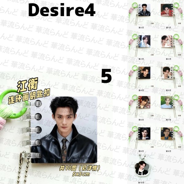 画像6: Desire4 アクリルキーホルダーミニ写真集 031  黄星 ホアンシン チウディンジエ 邱鼎傑 リーペイエン 李沛恩 ジャンホン 江衡 (6)