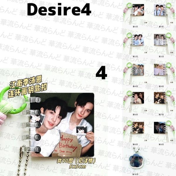 画像5: Desire4 アクリルキーホルダーミニ写真集 031  黄星 ホアンシン チウディンジエ 邱鼎傑 リーペイエン 李沛恩 ジャンホン 江衡 (5)