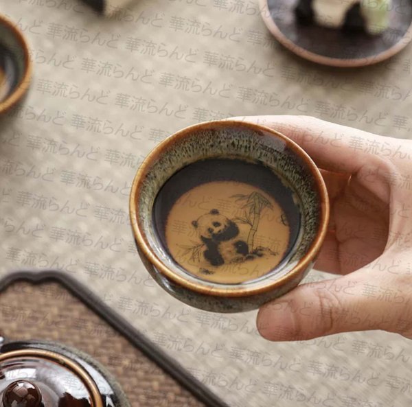 画像3: パンダ グッズ  ティーポットセット 005 PANDA 茶器 (3)
