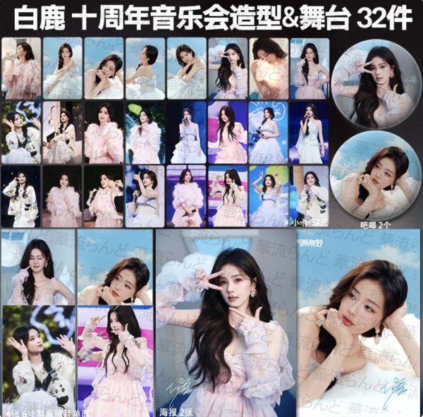 画像1: 白鹿 10th Anniversary 写真、缶バッジ等32セット 004 バイルー バイ・ルー BaiLu (1)