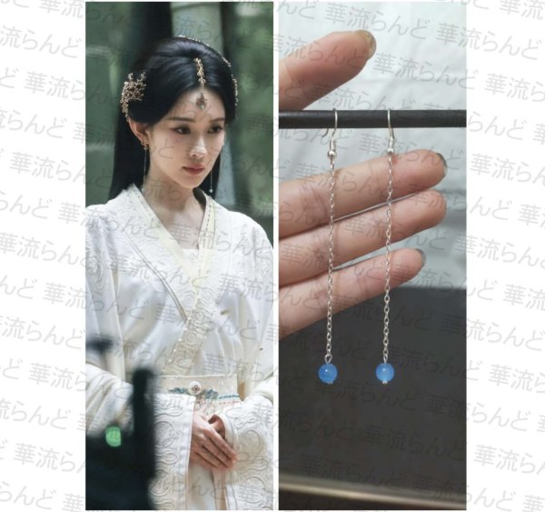 画像1: 孟子義 百花杀 お揃い風ピアス 001 モン・ズーイー モンズーイー 百花殺 (1)