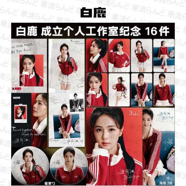 画像1: 白鹿 写真、缶バッジ等 16セット 007 バイルー バイ・ルー BaiLu (1)