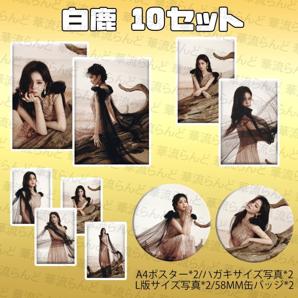 画像1: 白鹿 写真、缶バッジ等 10セット 009 バイルー バイ・ルー BaiLu (1)
