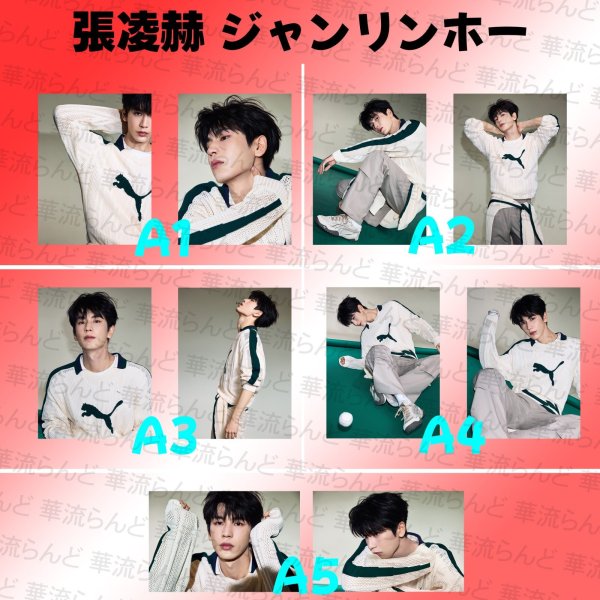 画像1: 張凌赫 ジャンリンホー ハガキサイズ写真 2枚セット 076 ZhangLinghe 张凌赫 チャンリンホー (1)