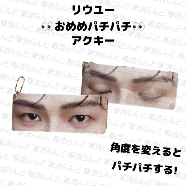 画像1: 刘宇 劉宇 おめめパチパチアクキー 055リュウユ リウユ liuyu  (1)