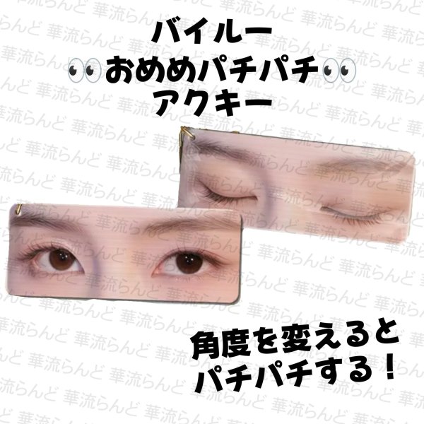 画像1: 白鹿 おめめパチパチアクキー 019 バイルー バイ・ルー BaiLu (1)