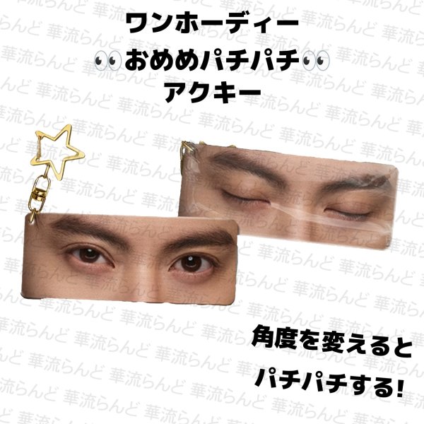 画像1: 王鶴棣 おめめパチパチアクキー 049 ワンホーディー  王鹤棣 (1)